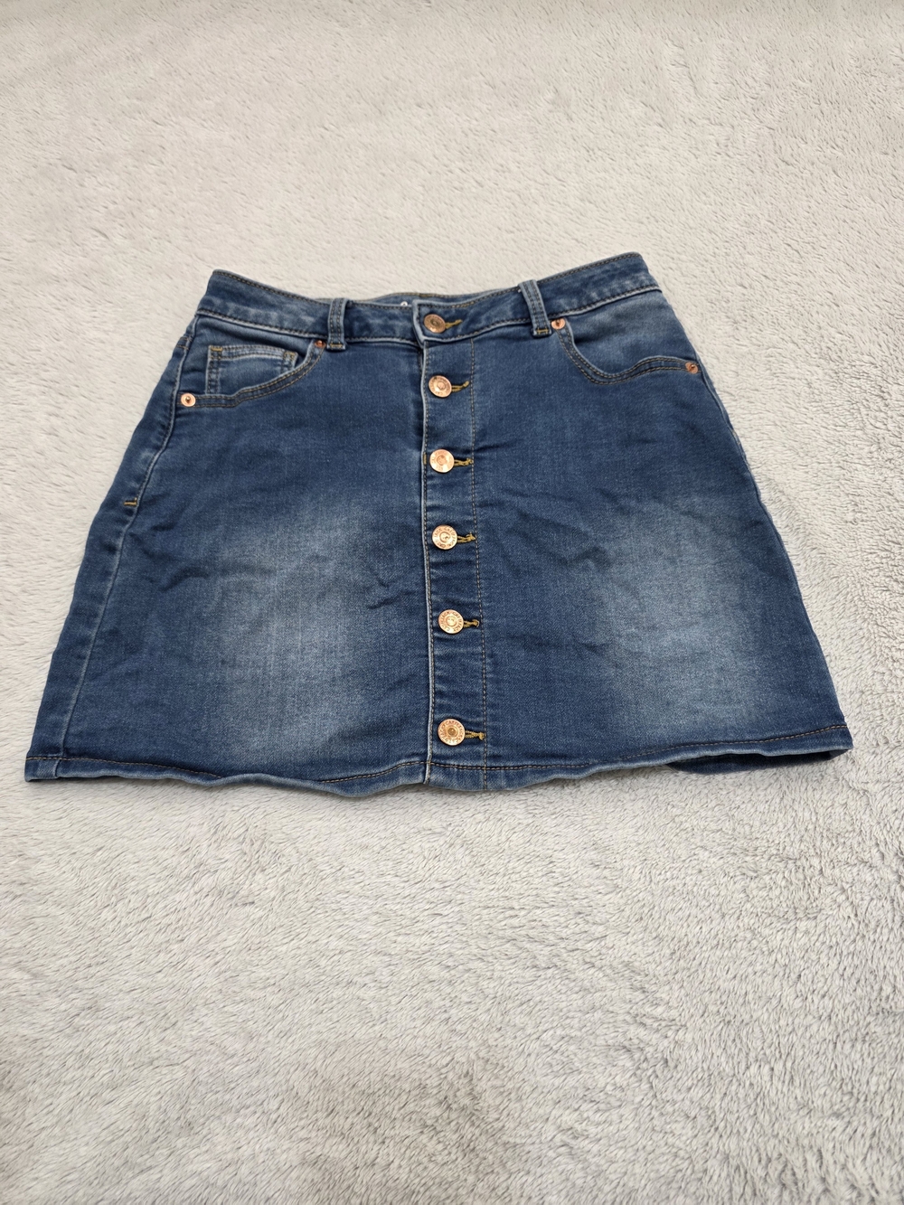 Cat & Jack Blue Button-Front Denim Skirt
